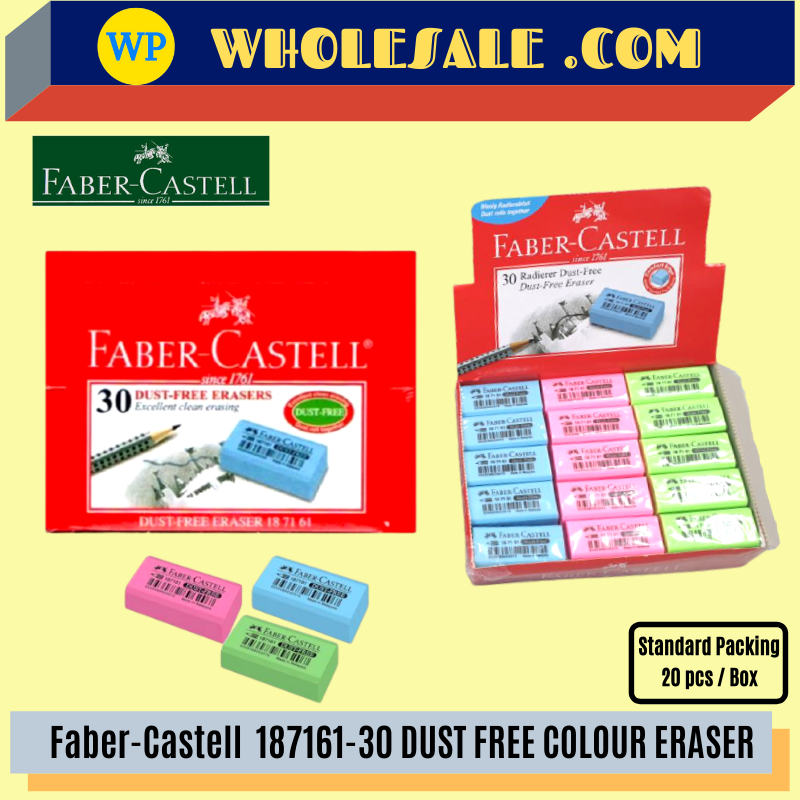 FABER CASTELL 187161-30 COLOUR DUST-FREE ERASER / Faber Castell / Eraser / Colour Dust-Free Eraser / Smooth Cleaning / Faber Castell 187161-30 Colour Eraser