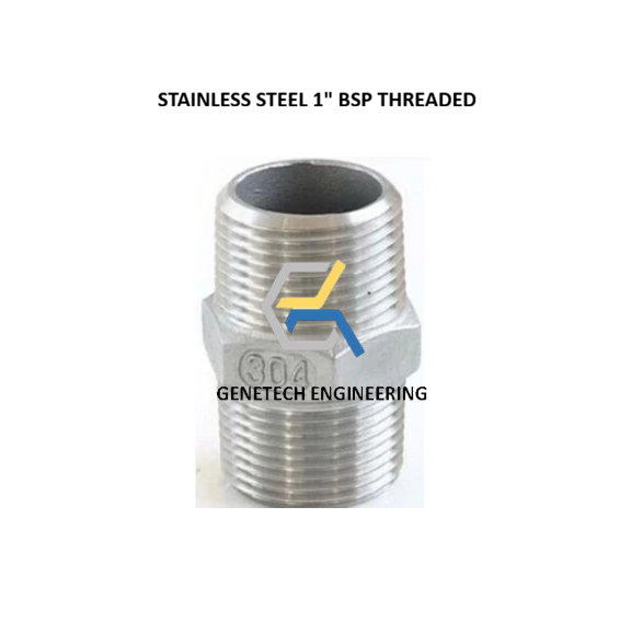 Stainless Steel Hexagon Hexagon Nipple 1" MALE NPT