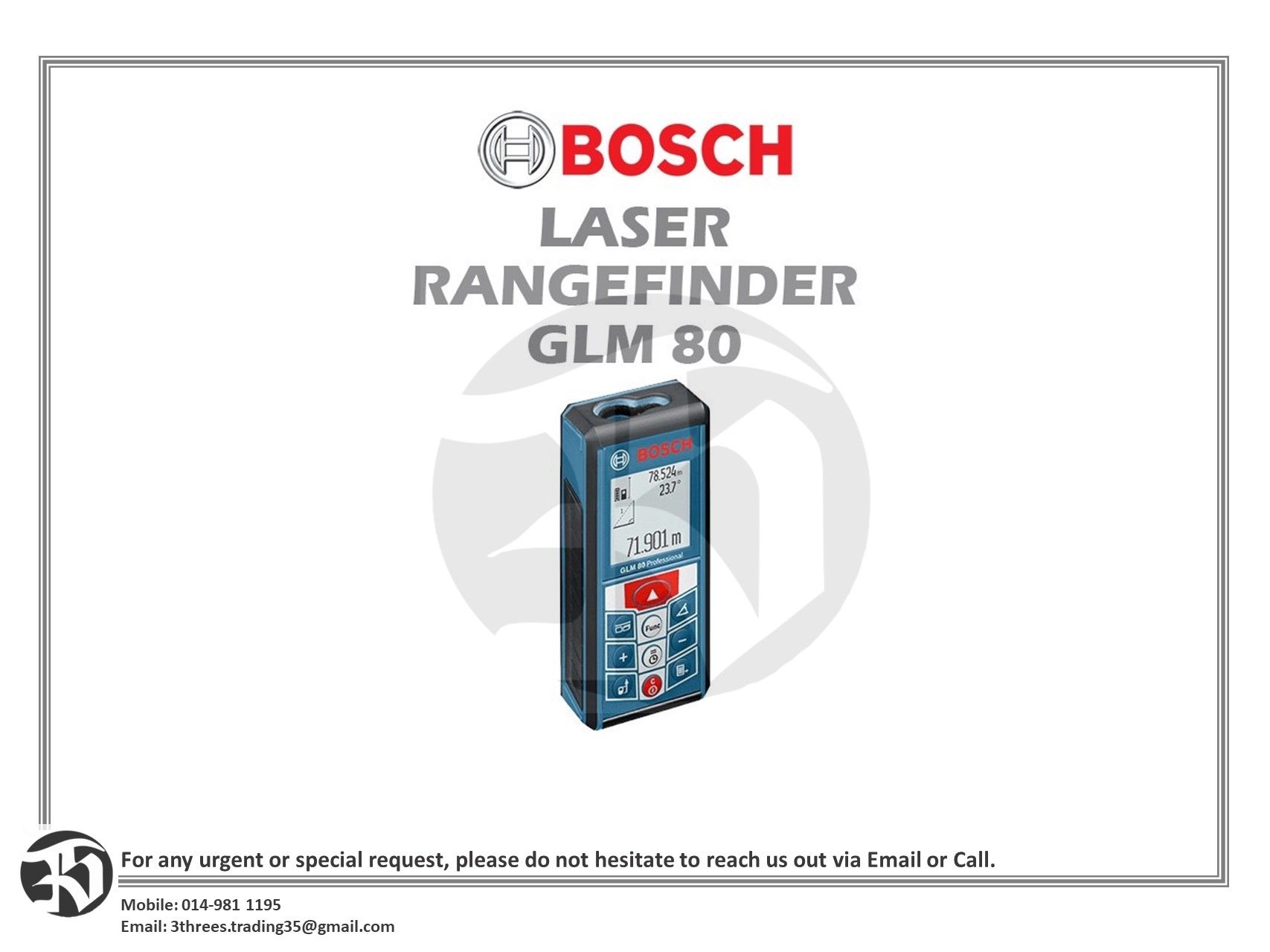 Bosch Laser Rangefinder GLM 80 (Bosch GLM80)