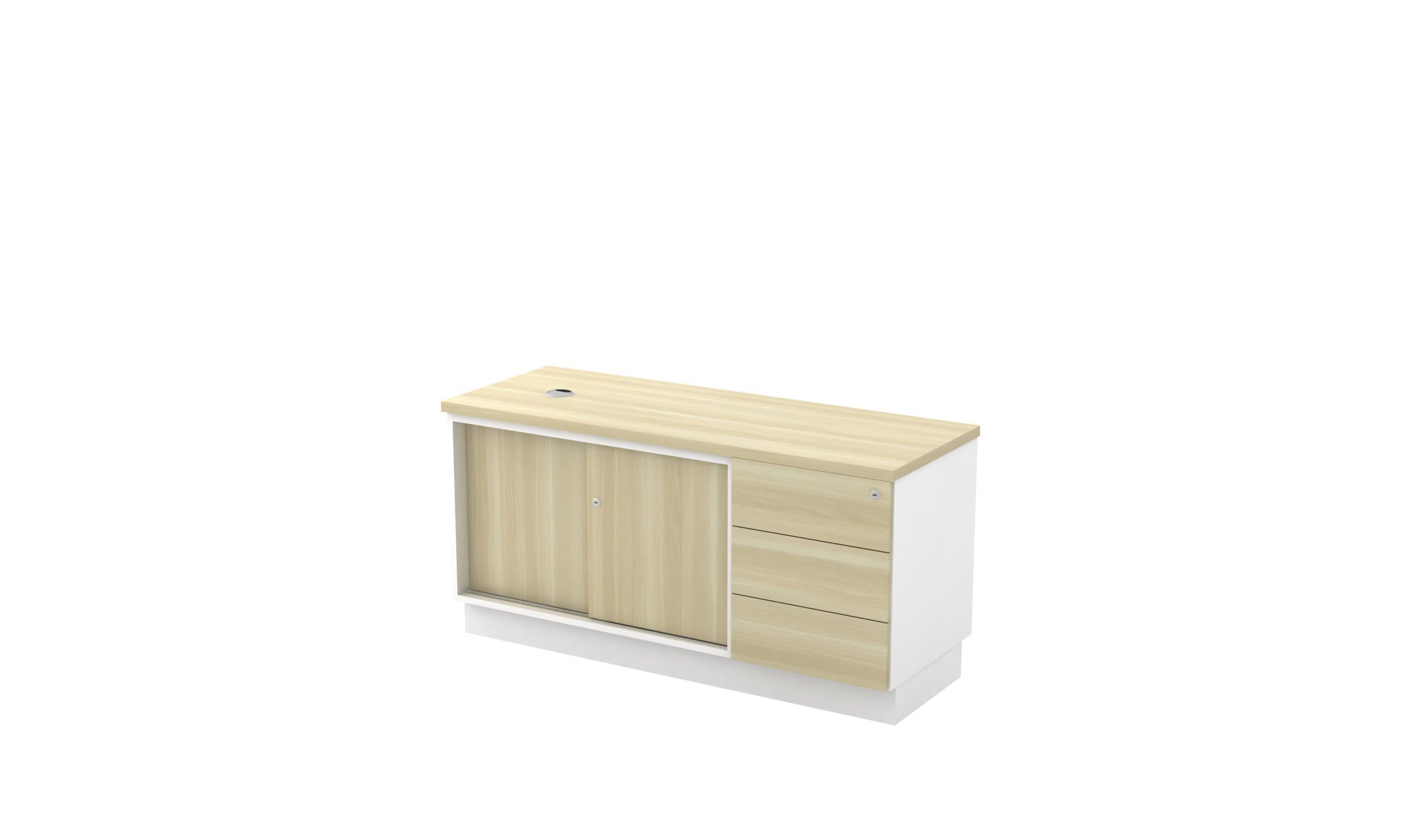 QP SLIDING DOOR + FIXED PEDESTAL 3D: B-YSP 1236(E)