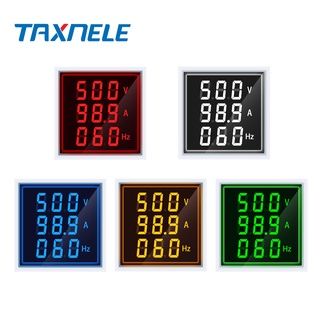 AC 60-500V 1-100A LED Digital Voltmeter Ammeter Hertz HZ Signal Lights 220V Voltage Current Meter Volt Amp Tester Detector