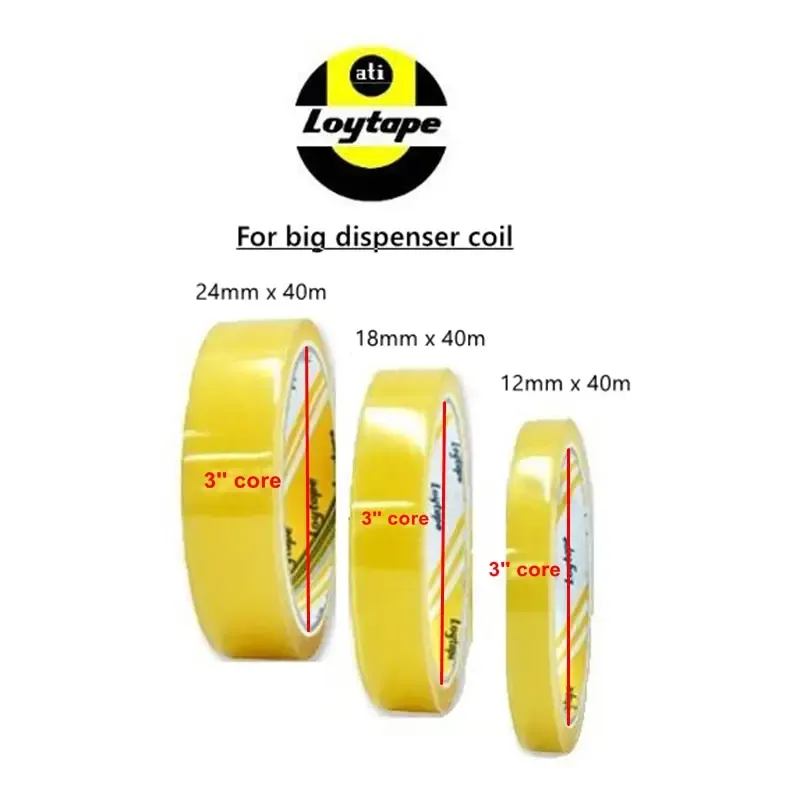 Loytape 12mm / 18mm / 24mm X 40y（Normal Size） 18mm X40y (8pcs) ST-L-2440-KK