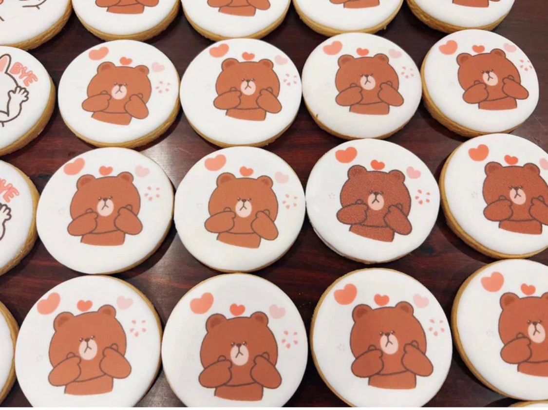 Custom made icing cookies (printing design)