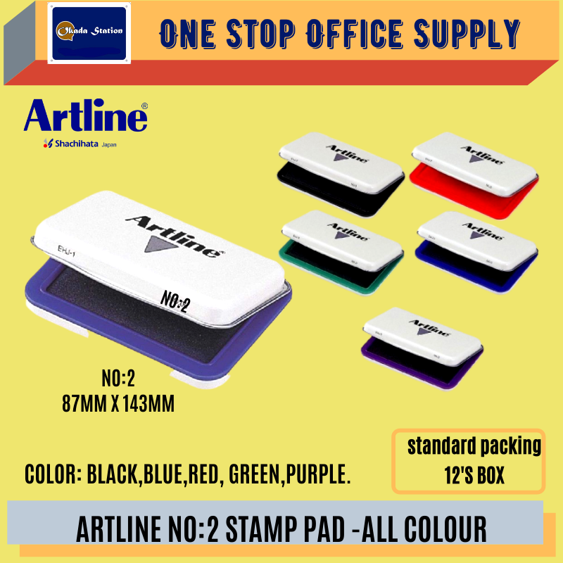 ARTLINE STAMP PAD / NO:2 / 87MM X 143MM / ARTLINE STAMP PAD / PAD / ALL COLOUR /
