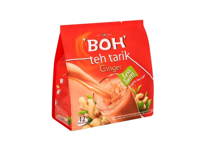 Boh Teh Tarik Less Sugar Ginger 24 x 12 sticks x 26g