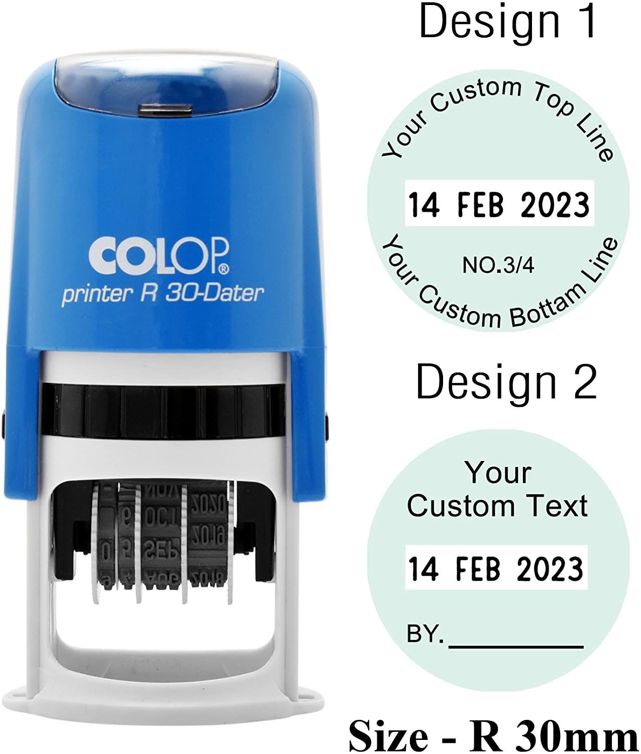 SELF INK RUBBER STAMP - COLOP R30 Dates