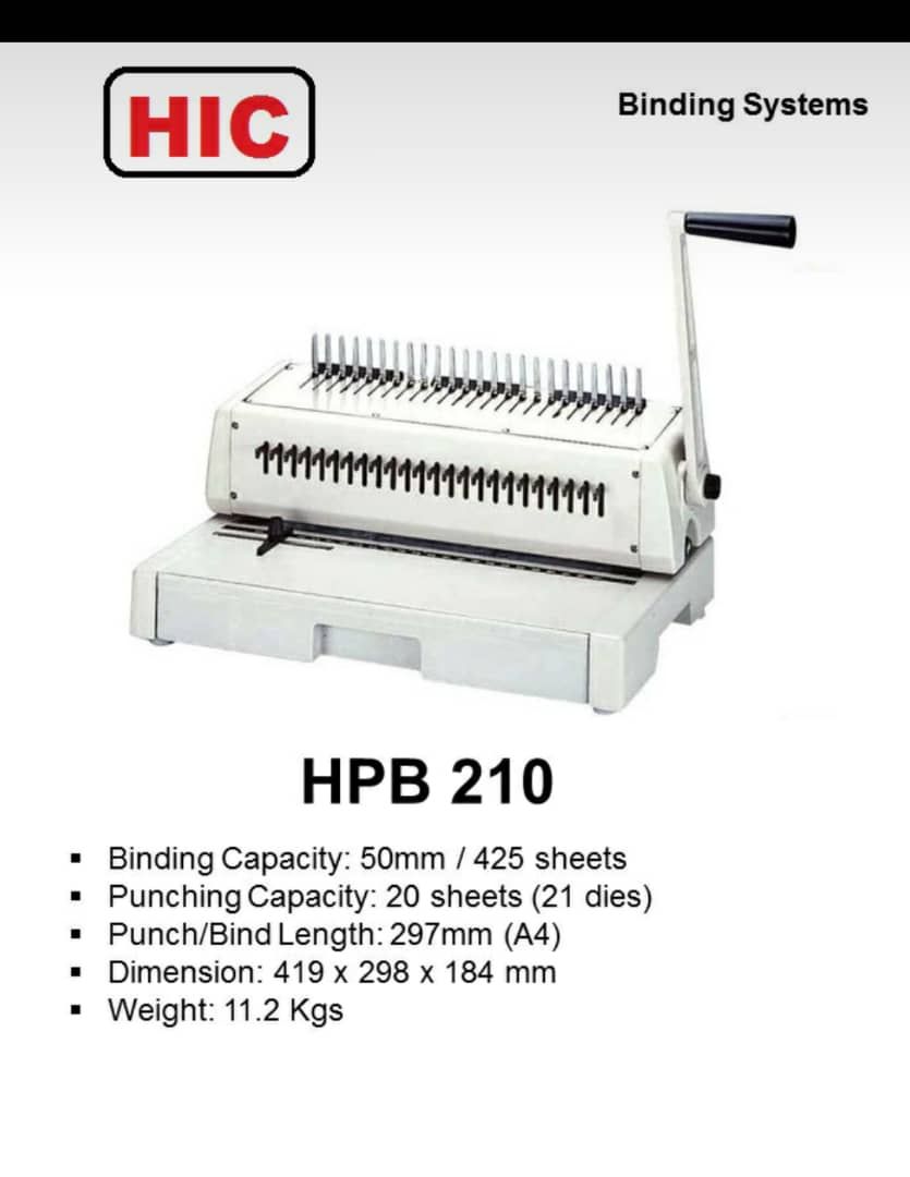 HIC Manual Comb Bind HPB210