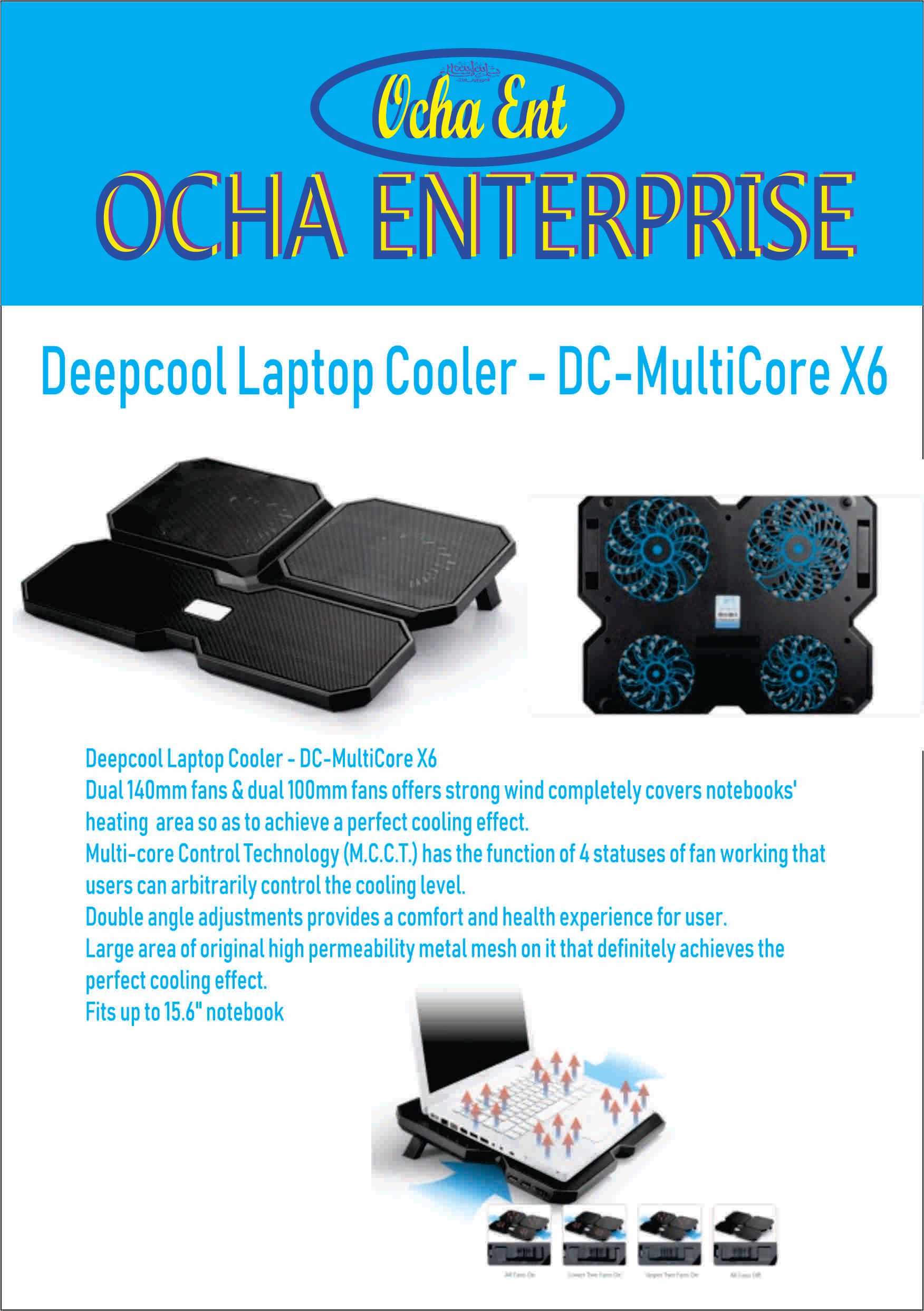 Deep Cool Deepcool Laptop Cooler - DC-MultiCore X6
