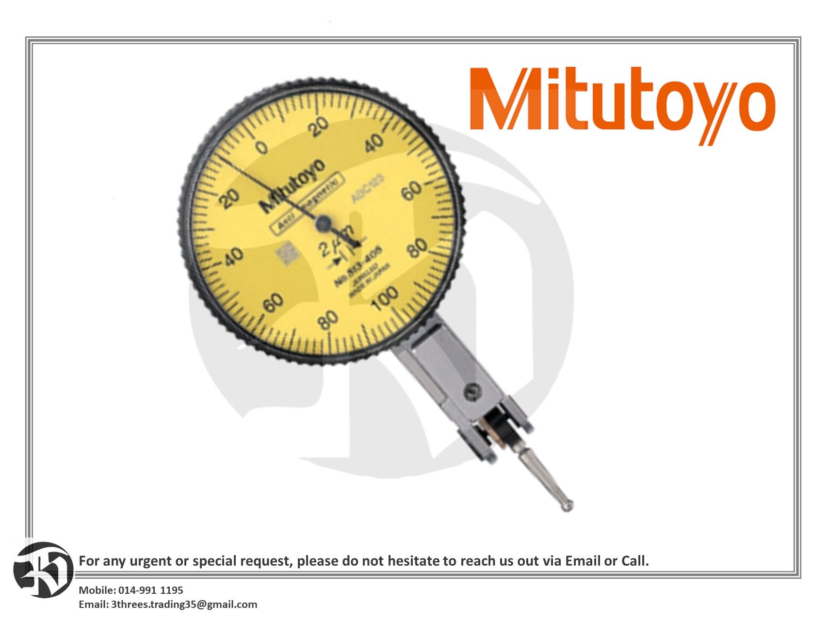 MITUTOYO-Micrometer 513-404 Analog Lever Dial Indicator