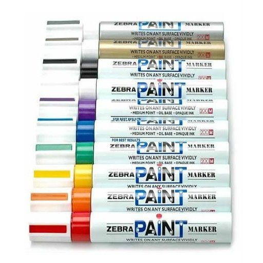 Zebra Paint Marker - black/blue/red/green/yellow/pink/purple/white/gold/silver