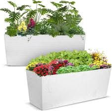 Rectangular FIBERGLASS Large Floor Planter Box Flower Tree Pot (Size- PPB 90x37x37)
