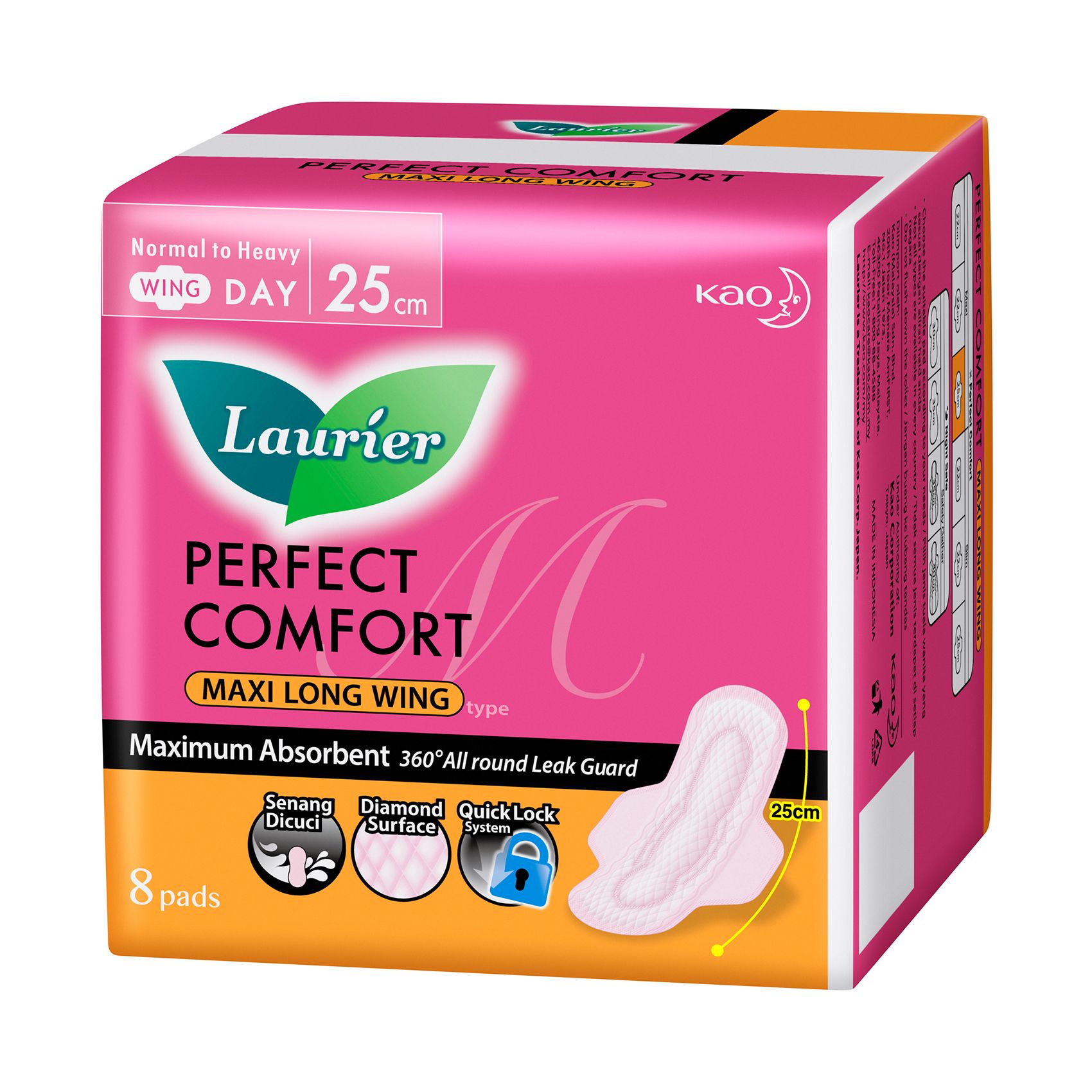 LAURIER SUPER MAXI ACTIVE COMFORT LONG WING 8S