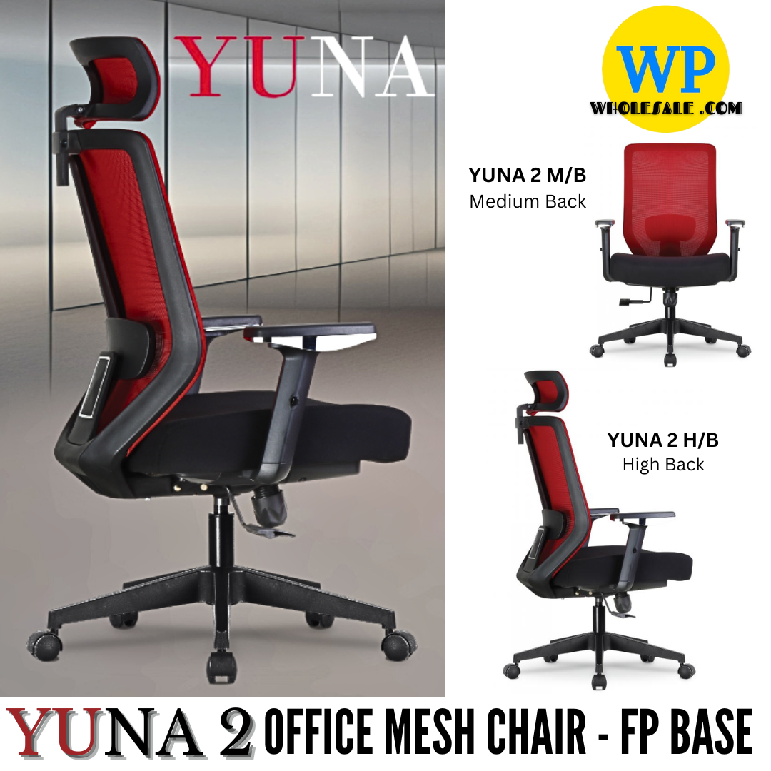CLASSIC CHAIR YUNA 2 ERGONOMIC OFFICE CHAIR - ALL SIZE / MESH SERIES / OFFICE CONFERENCE CHAIR / OFFICE SWIVEL CHAIR / EXECUTIVE CHAIR / DIRECTOR CHAIR / OFFICE CHAIR / FP HIGH BASE / FABRIC / PU LEATHER / YUNA 2