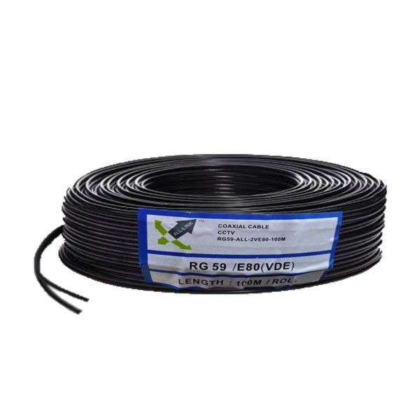 *#All Link CCTV RG59 / E80 Coxial Cable c/w Power Cable 100Meter