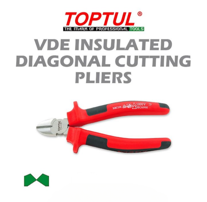 TOPTUL VDE INSULATED DIAGONAL CUTTING PLIERS DGBC2106