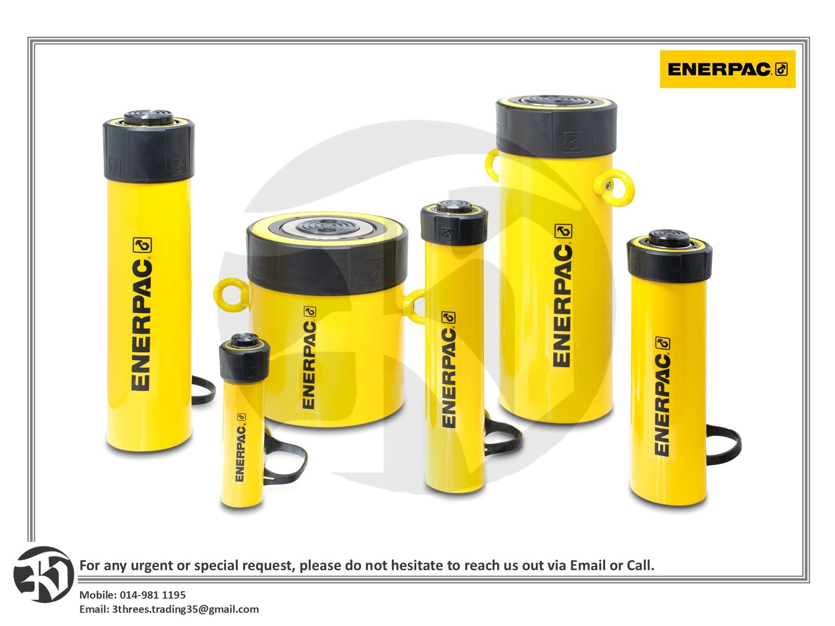 Enerpac Single-Acting, General Purpose Hydraulic Cylinders (RC Series)