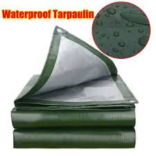 Thickened Rainproof Cloth Waterproof Canvas Tarpaulin Sheet Canvas Canopy Tent Kanvas Khemah Awning Oilcloth (3x6m)