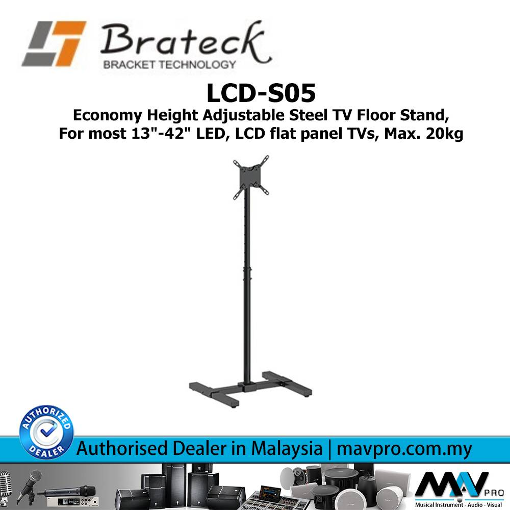 Brateck LCD-S05 13-42 inch Tilt Height Adjustable TV Floor Stand
