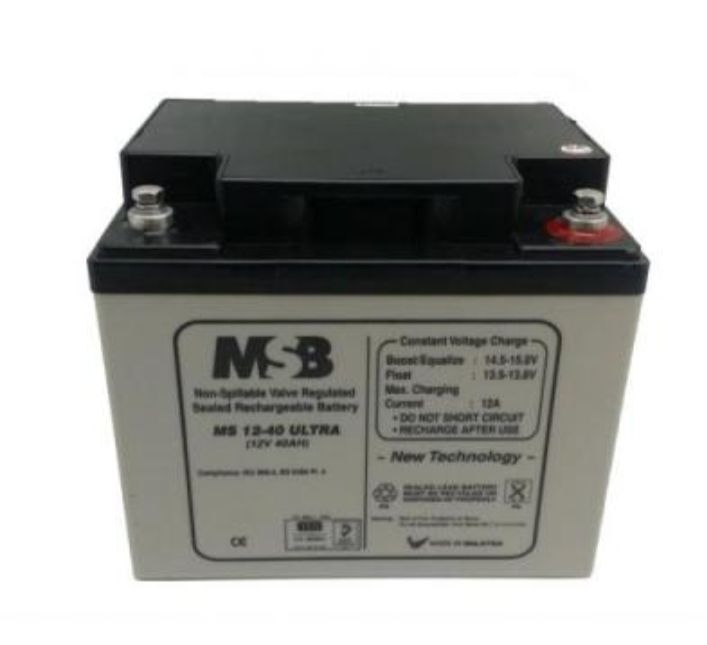 MSB 12V 40AH RECHARGEABLE SEALED LEAD BATTERY