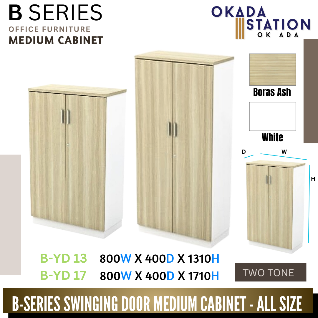 B SERIES SWINGING DOOR MEDIUM CABINET- (B-YD 13) (B-YD 17) / B SERIES / WOODEN CABINET / MEDIUM HEIGHT CABINET / MEDIUM CABINET / SWINGING DOOR CABINET / CABINET