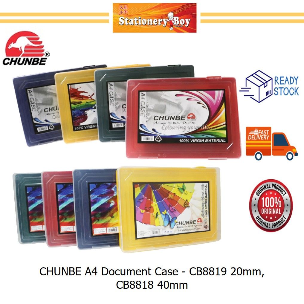 CHUNBE A4 Document Case / Bekas Penyimpan Dokumen - CB8819 20mm, CB8818 40mm