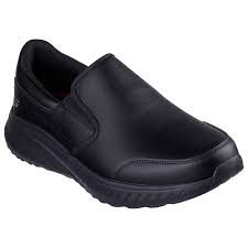 Skechers Men Relaxed Fit Work Squad Choas Rockrath Work Shoes - 200292-BLK Air-Cooled Memory Foam Sneaker, Kerja FBS