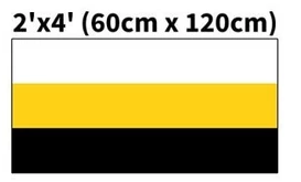Bendera Perak 2' X 4 ft Polyester