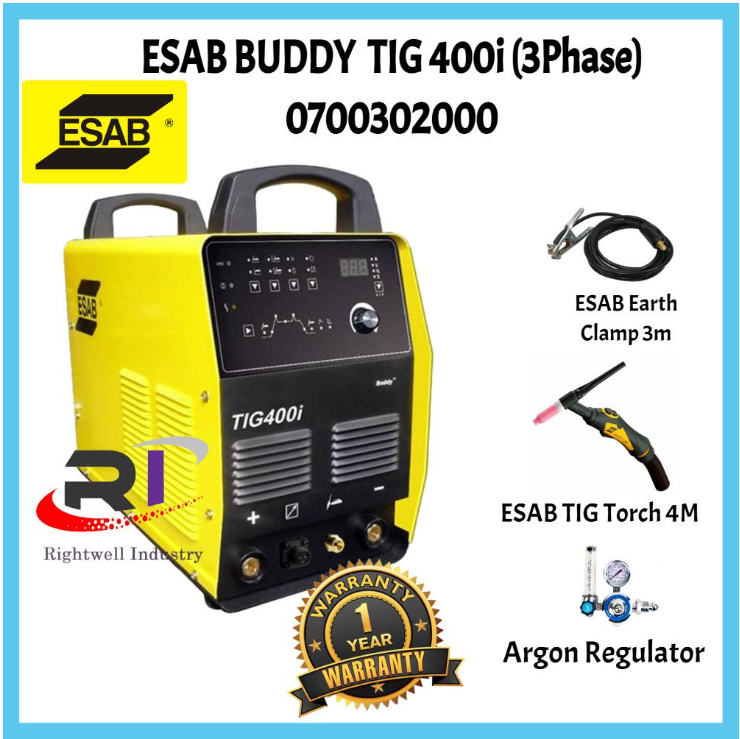 RIGHTWELL ESAB BUDDY TIG 400I 3-PHASE WELDING MACHINE (0700302000)