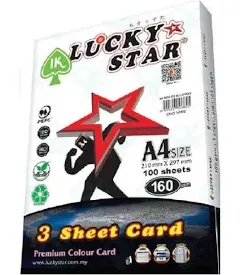 A4 PAPER 3 SHEET CARD 100'S 160GSM