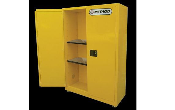 Method MC-107-30 Flammable Storage Cabinet Yellow 30 Gallons (double Door)