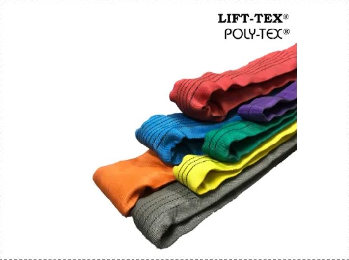 *POLY-TEX (SF 6:1) AND LIFT-TEX (SF 7:1) ROUND SLINGS 100% POLYESTER