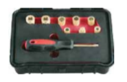 Temo 9Pc Metric 1/4" Dr. Safety Socket Set - Al-Br