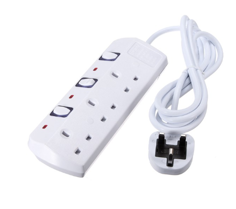 3 Gang 2 Meter Extension Plug