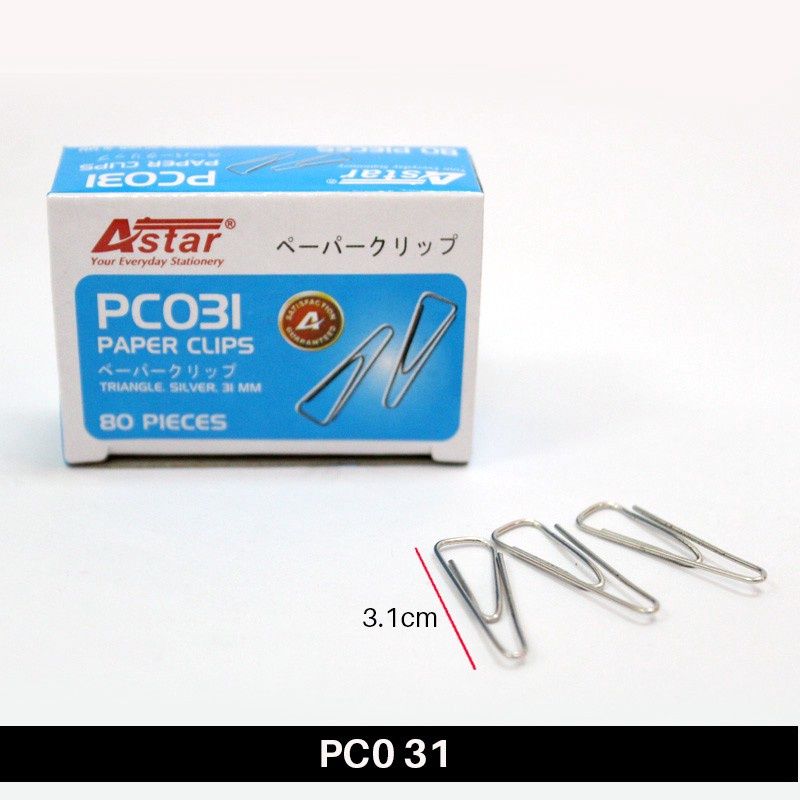 ASTAR PAPER CLIPS 31MM (PC031)