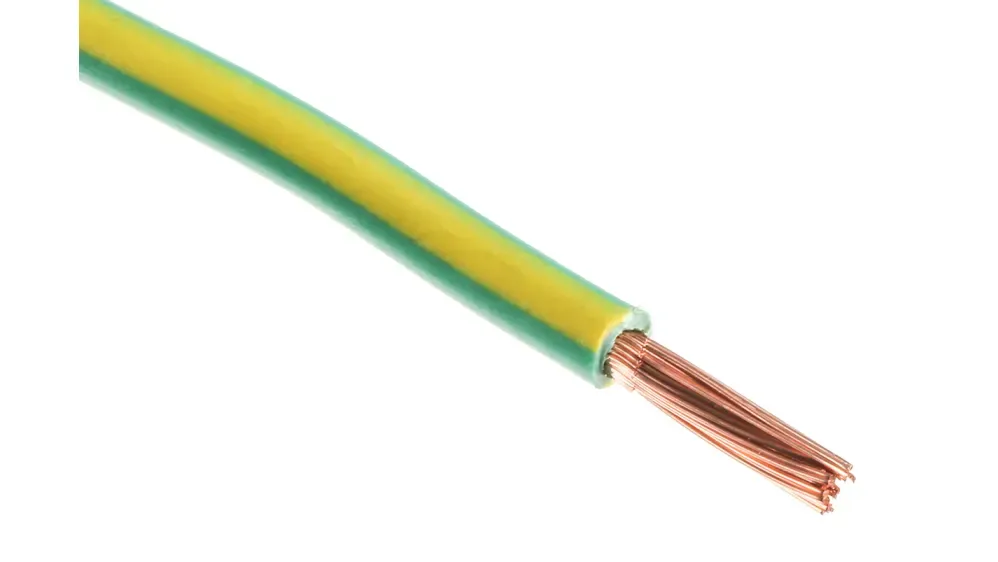 Green/ Yellow 4mm2, 12 AWG PVC Insulation for Junction box and speaker grounding cable.
