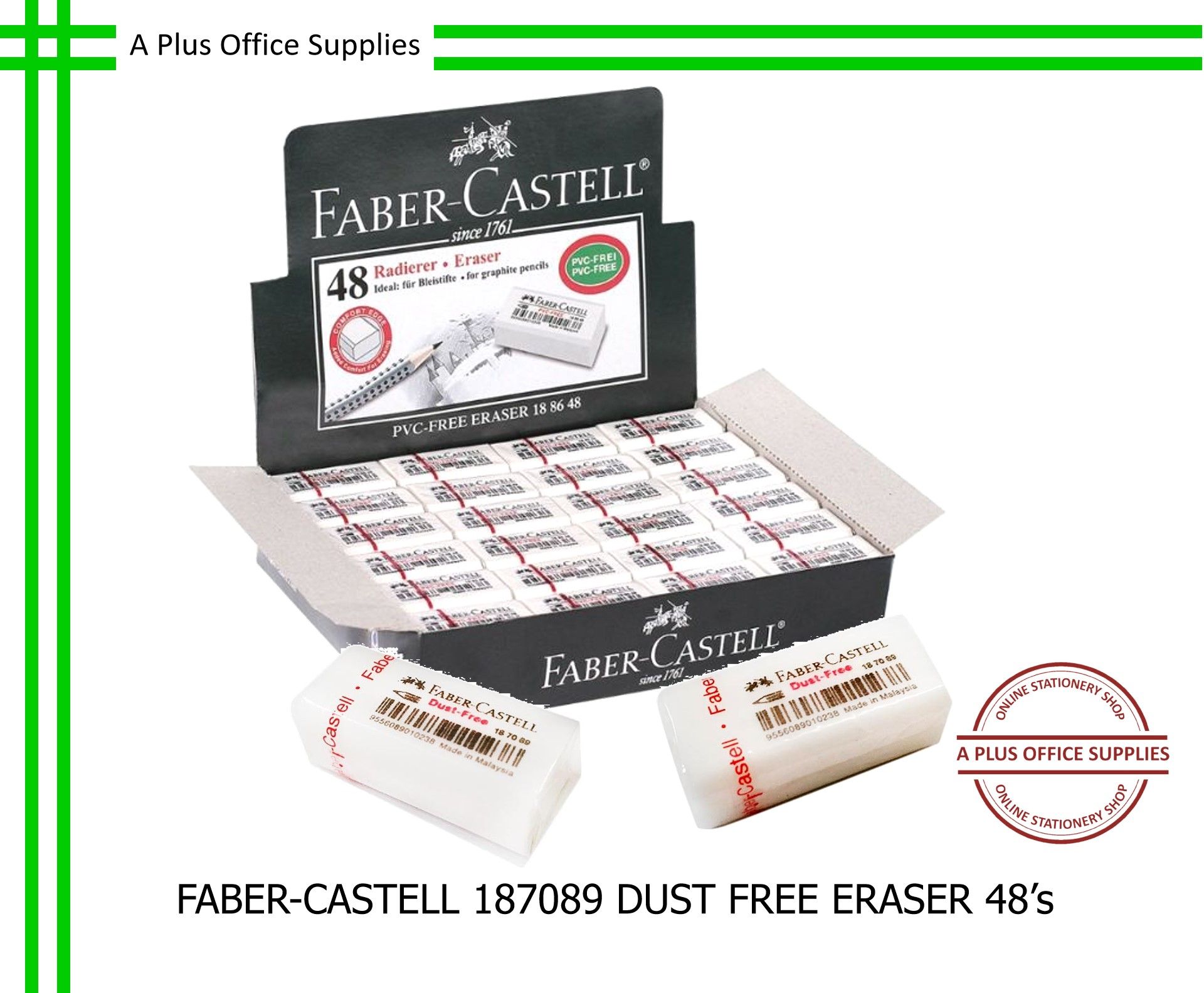 FABER-CASTELL 187089 Dust Free Eraser / Pemadam