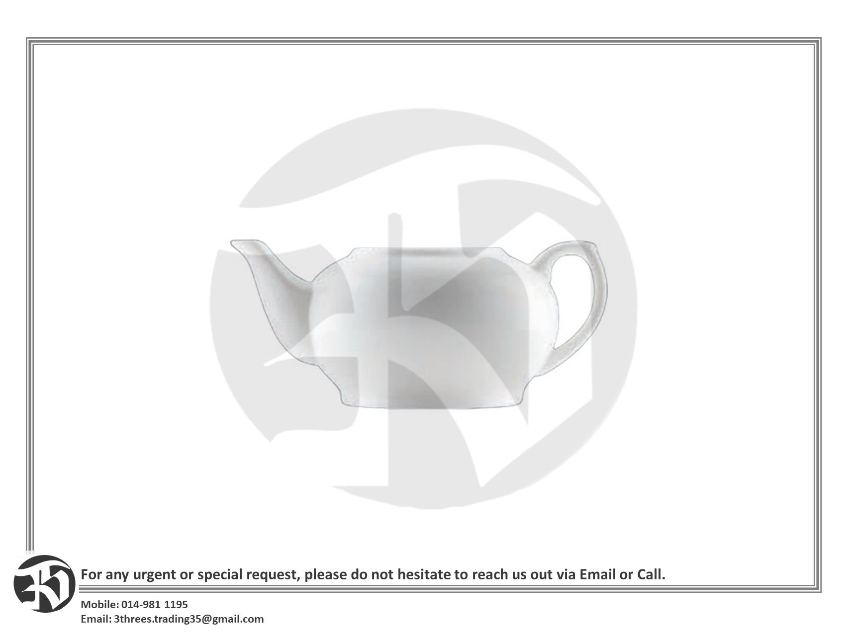 Q'tessence Durawhite Chinese Tea Pot with Lid 85cl