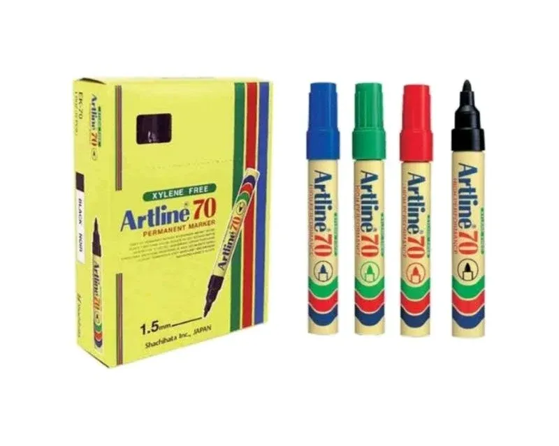 ARTLINE 70 / MARKER PEN / PERMANENT MARKER / 10'S / 10 IN 1 / SET / ARTLINE MARKER / 1.5MM / MARKER / MARKER PEN / ALL COLOUR (1 set)