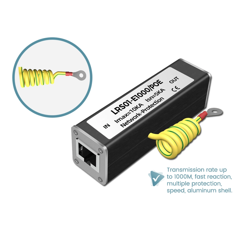 1000M NETWORK RJ45 CAT6 POE SURGE PROTECTOR DEVICE PROTECTION LIGHTNING ARRESTER
