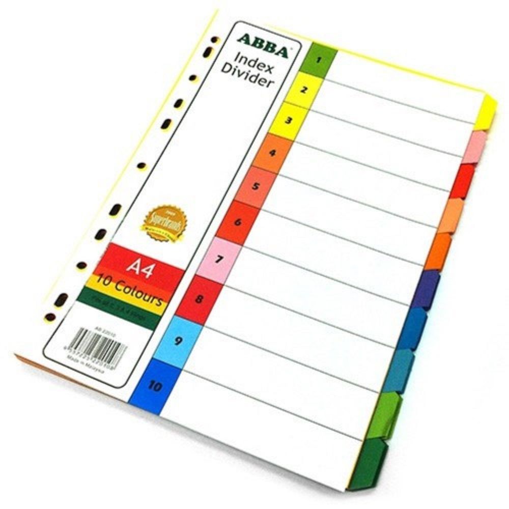 ABBA Index Divider 10 Colors