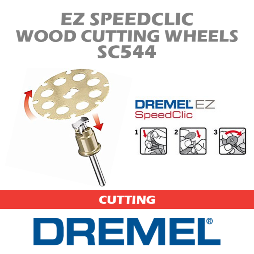 DREMEL EZ SPEEDCLIC WOOD CUTTING WHEELS SC544