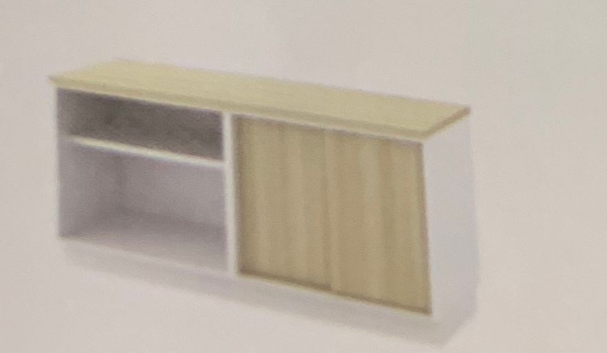 OPEN SHELF + SLIDING DOOR LOW CABINET 2
