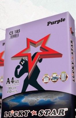 Lucky Star A4 Premium Colour Paper CS120 80gsm 450 sheets Purple