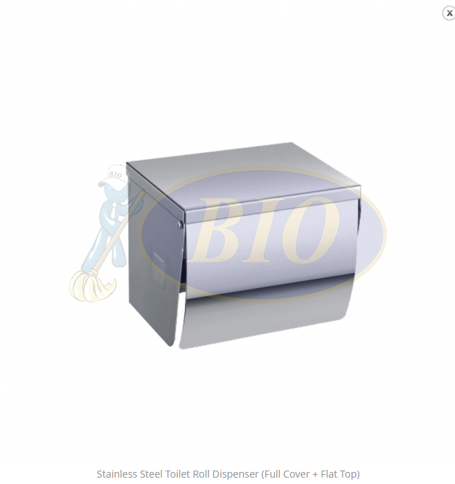 Stainless Steel Toilet Roll Dispenser (Full Cover + Flat Top)