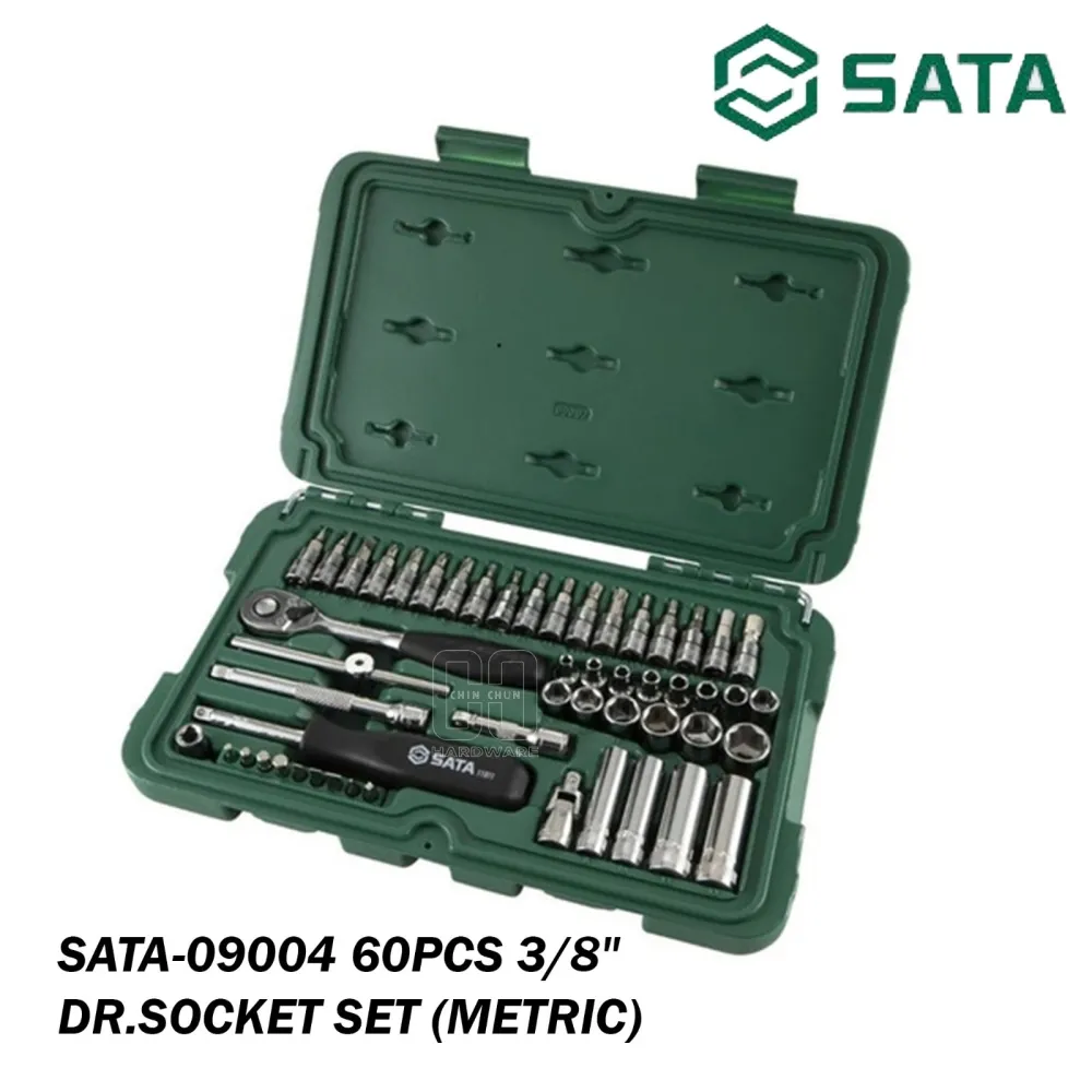 Sata 60PC 3/8” DR. SOCKET SET (METRIC)