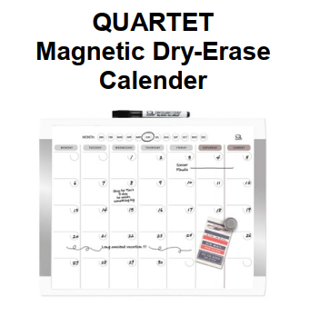 Genuine Malaysia Quartet Warranty - QUARTET Magnetic Dry-Erase Calender MHOP1114