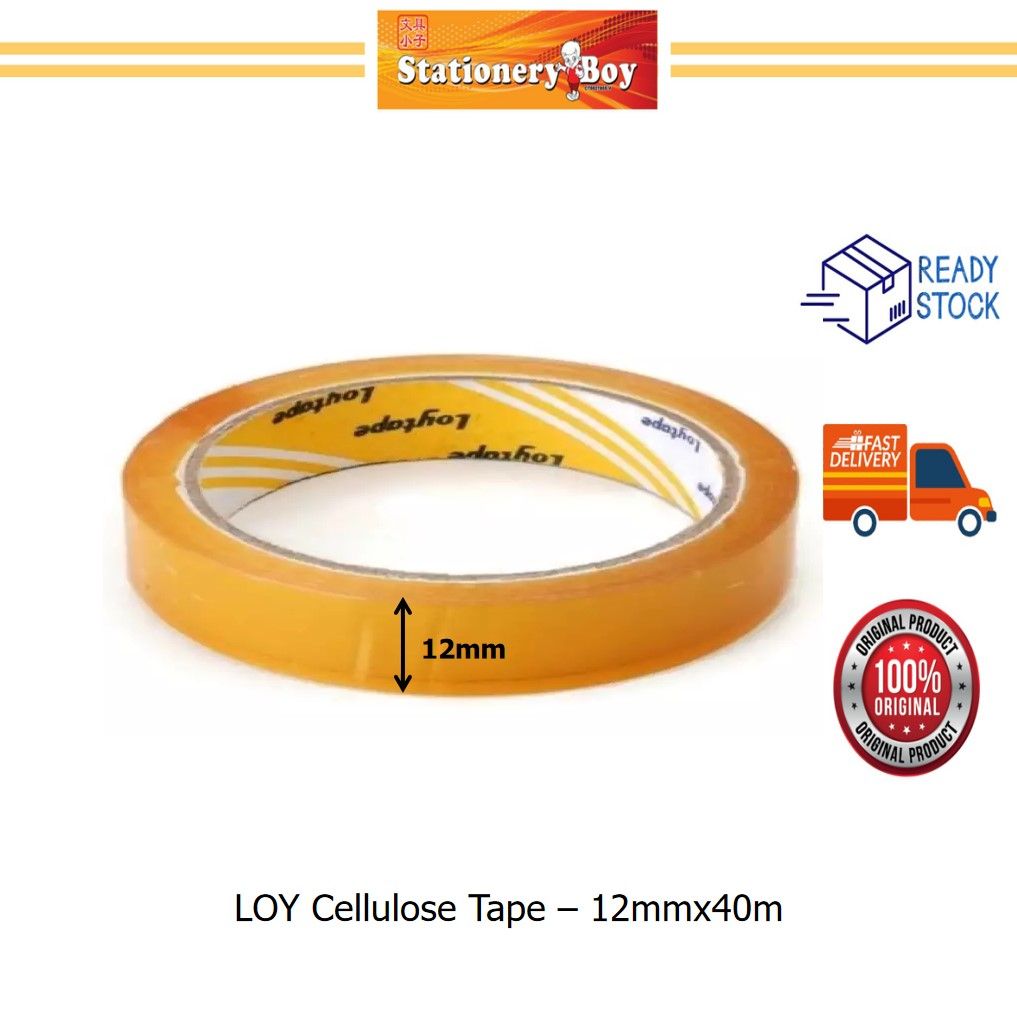 LOY Cellulose Tape / Pita Lutsinar - 12mmx15y, 18mmx15y, 24mmx15y