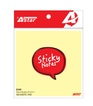 ASTAR 30300 STICKY NOTE 3X3INCH