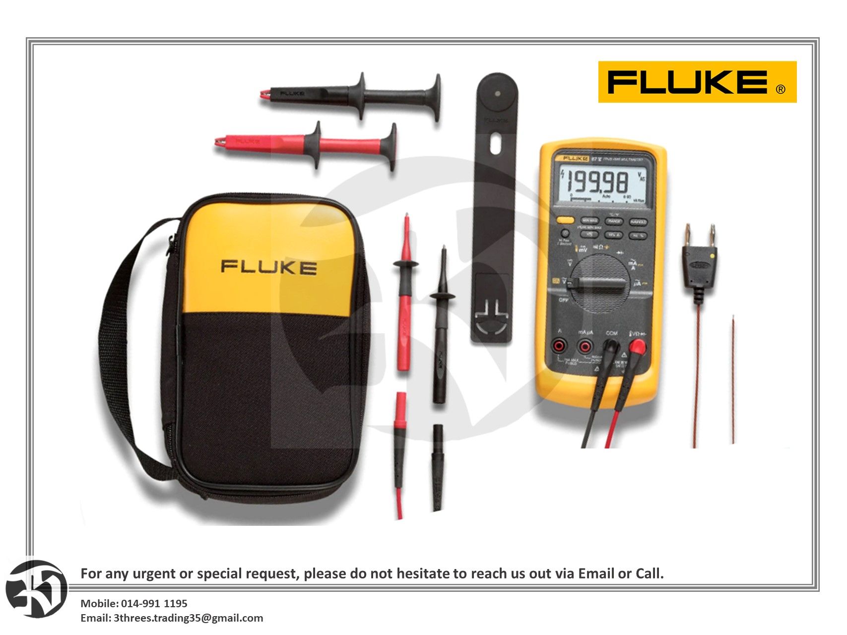 FLUKE 87V/E2 Industrial Multimeter Combo Kit