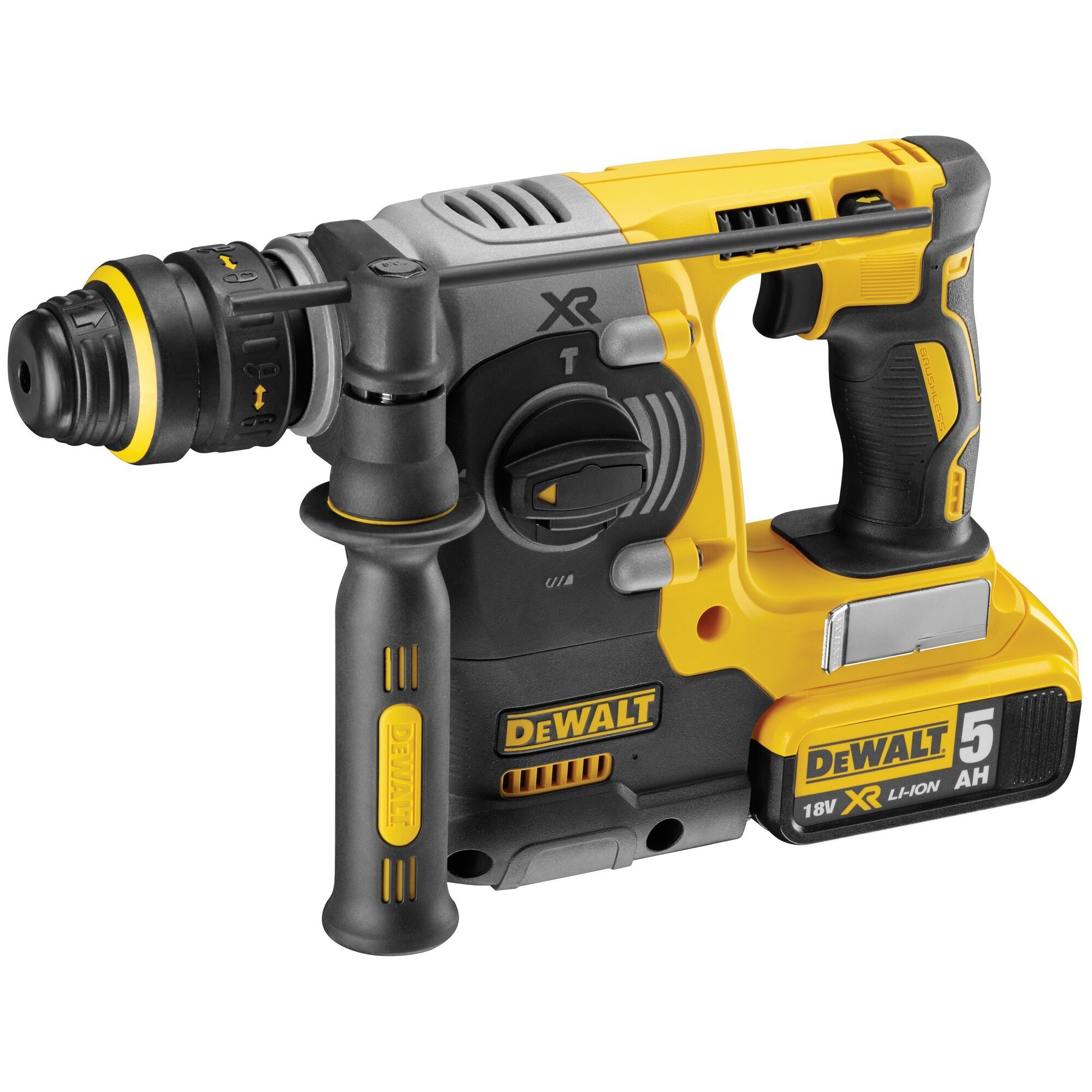 Dewalt 20V BL Cordless Rotary Hammer 24mm 3 Mode 2 Battery 5.0AH Hammer Drill [DCH273P2-GB]
